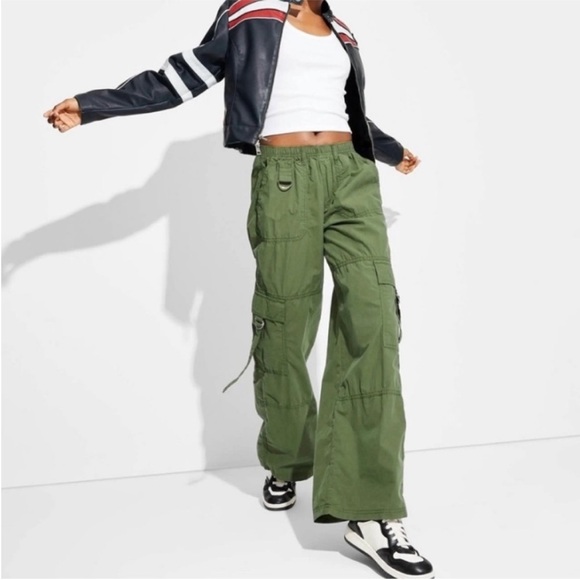 wild fable Pants - Wild Fable Mid Rise Baggy Cargo Utility Pants Green Size Small & XL Avail | NWT